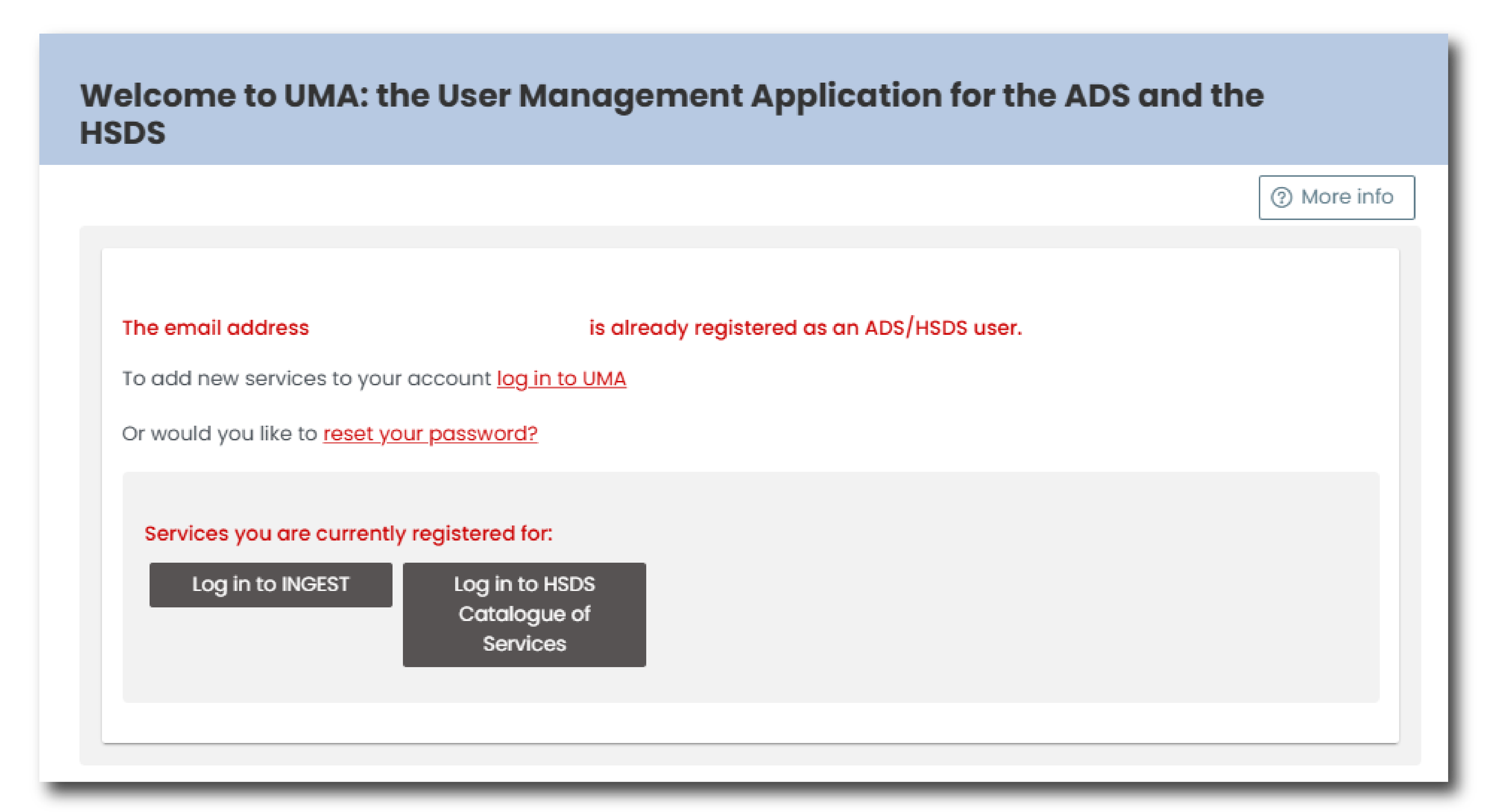 UMA Home page