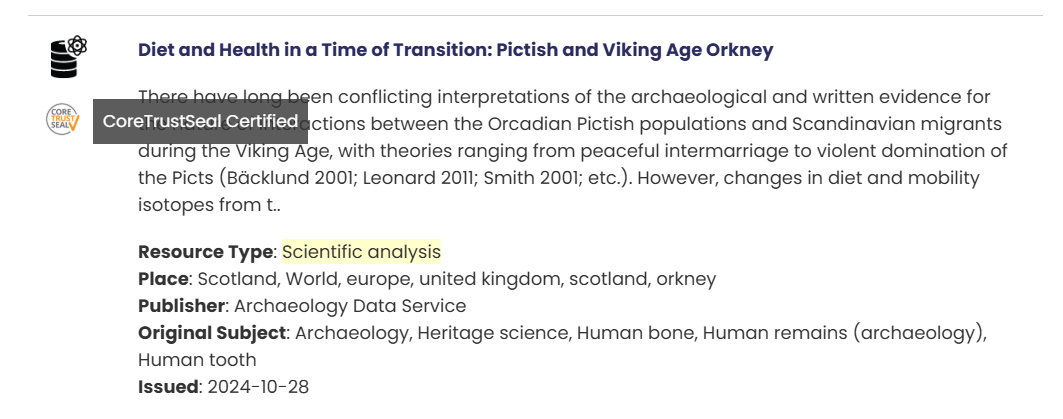 Set of icons that classify resource type